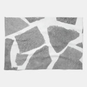 Trendy Grey White Tile Pattern Theedoek (Horizontaal)