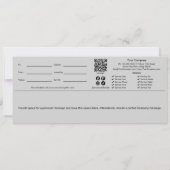 Trendy Grey Zwart Sinaasappel Script Cadeaubon (Achterkant)