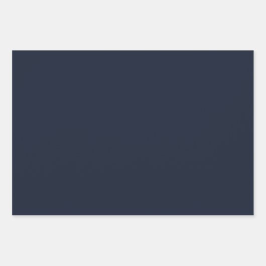 Trendy grijs blauw effen kleur tinten 3 set inpakpapier vel (Voorkant 3)