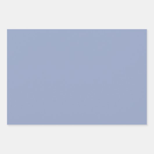 Trendy grijs blauw effen kleur tinten 3 set inpakpapier vel (Voorkant 2)