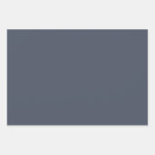 Trendy grijs blauw effen kleur tinten 3 set inpakpapier vel (Voorkant)