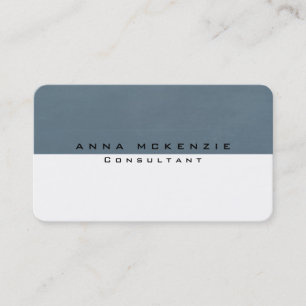 Trendy grijs blauw wit uniek creatief visitekaartje