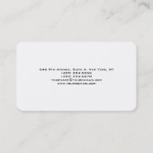 Trendy grijs blauw wit uniek creatief visitekaartje (Achterkant)