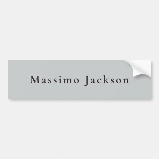 Trendy Grijs Modern Design Uniek Persoonlijk Bumpersticker (Voorkant)