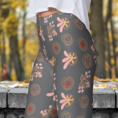 Trendy grijs patroon leggings