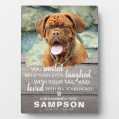 Trendy Grijs Rustiek Dierenherinnering | Foto Aand Fotoplaat (voorkant)