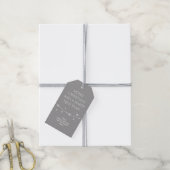 Trendy - grijs - sneeuwvlok cadeau Labels Cadeaulabel (Met Touw)