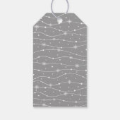 Trendy - grijs - sneeuwvlok cadeau Labels Cadeaulabel (Achterkant)