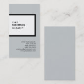Trendy grijs, verticaal uniek visitekaartje (Voorkant / Achterkant)