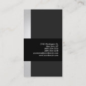 Trendy grijs zwart gestreept creatief Visitekaartj Visitekaartje (Achterkant)