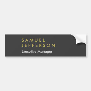 Trendy grijs zwart professionele vlakte modern bumpersticker