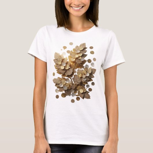 Trendy Grijze ABSTRACTE KUNST Modeprint T-shirt (Voorkant)