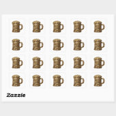Trendy grijze abstracte labeldesign vierkante sticker (Vel)