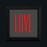 Trendy Grijze Achtergrond Rood Liefde Bruiloft Cadeaudoosje<br><div class="desc">U kunt de doopvonten en de kleuren gemakkelijk veranderen. U kunt uw logo en achtergrondafbeelding ook toevoegen zoals u wilt.</div>