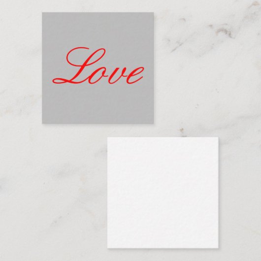 Trendy Grijze Achtergrond Rood Liefde Bruiloft Informatiekaartje (Voorkant / Achterkant)