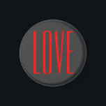 Trendy Grijze Achtergrond Rood Liefde Bruiloft Magneet<br><div class="desc">U kunt de doopvonten en de kleuren gemakkelijk veranderen. U kunt uw logo en achtergrondafbeelding ook toevoegen zoals u wilt.</div>