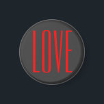 Trendy Grijze Achtergrond Rood Liefde Bruiloft Magneet<br><div class="desc">U kunt de doopvonten en de kleuren gemakkelijk veranderen. U kunt uw logo en achtergrondafbeelding ook toevoegen zoals u wilt.</div>