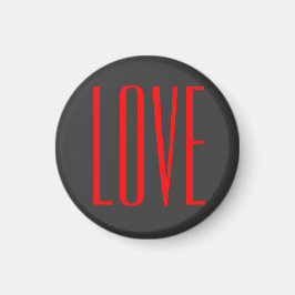 Trendy Grijze Achtergrond Rood Liefde Bruiloft Magneet