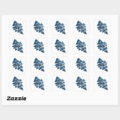 Trendy Grijze BLUE TREE Sticker Ontwerp (Vel)