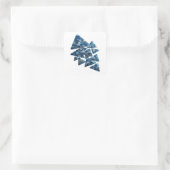 Trendy Grijze BLUE TREE Sticker Ontwerp (Tas)