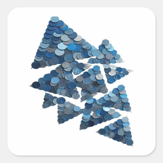 Trendy Grijze BLUE TREE Sticker Ontwerp (Voorkant)