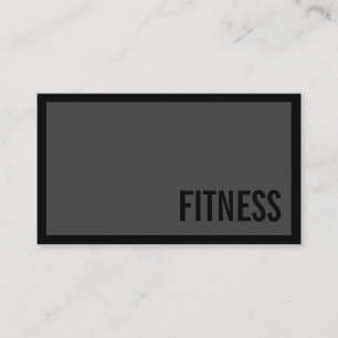 Trendy grijze fitness sport bedrijfskaart visitekaartje