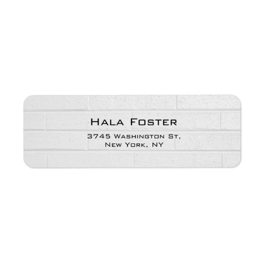 Trendy Grijze Muur Duidelijke Elegante Moderne Sti Etiket (Voorkant)