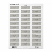 Trendy Grijze Muur Plain Elegant Legible Etiket (Full Sheet)
