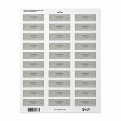 Trendy Grijze Muur Plain Elegant Stijlvol Etiket (Full Sheet)