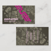 Trendy grijze roze camouflage cosmetologe kaarten visitekaartje (Voorkant / Achterkant)