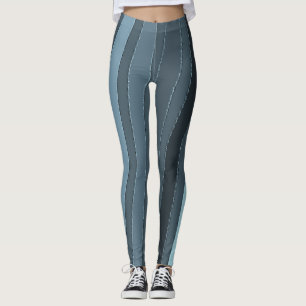 Trendy grijze strepen "Ratti_Creative_Arts" Leggin Leggings