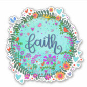  trendy grillige Blue Faith-inspiratie Sticker (Voorkant)