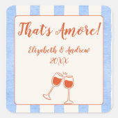 Trendy grillige hand getekend vierkante sticker (Voorkant)