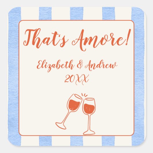 Trendy grillige hand getekend vierkante sticker (Voorkant)