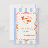 Trendy grillige handgetekende coquette bedankkaart (Voorkant)