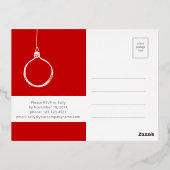 Trendy grillige kerst ornament business folie uitnodiging briefkaart (Achterkant)