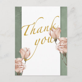 trendy groen Bedankt Ansichtkaart Briefkaart