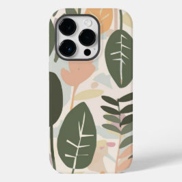 Trendy groen blad minimalistisch Case-Mate iPhone 14 pro hoesje