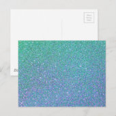 Trendy groen Blauwgroen blauw glitterpatroon Briefkaart (Voorkant / Achterkant)