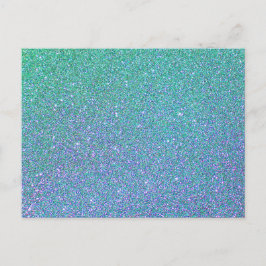 Trendy groen Blauwgroen blauw glitterpatroon Briefkaart