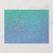 Trendy groen Blauwgroen blauw glitterpatroon Briefkaart (Voorkant)