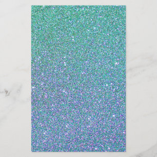 Trendy groen Blauwgroen blauw glitterpatroon Briefpapier