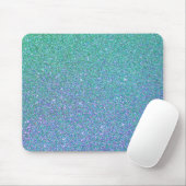 Trendy groen Blauwgroen blauw glitterpatroon Muismat (Met muis)