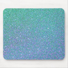 Trendy groen Blauwgroen blauw glitterpatroon Muismat