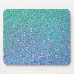 Trendy groen Blauwgroen blauw glitterpatroon Muismat