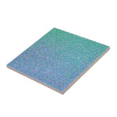Trendy groen Blauwgroen blauw glitterpatroon Tegeltje (Zijkant)
