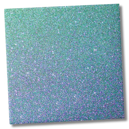 Trendy groen Blauwgroen blauw glitterpatroon Tegeltje