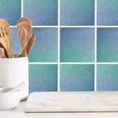 Trendy groen Blauwgroen blauw glitterpatroon Tegeltje