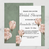 trendy groen bruids douche uitnodiging (Voorkant / Achterkant)