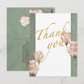 trendy groen  Dank je kaart (Voorkant / Achterkant)